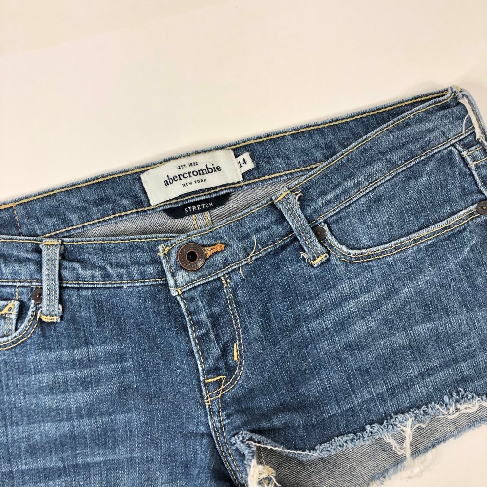 Abercrombie Maddy Denim Jean Stretch Summer Shorts - Picture 2 of 7